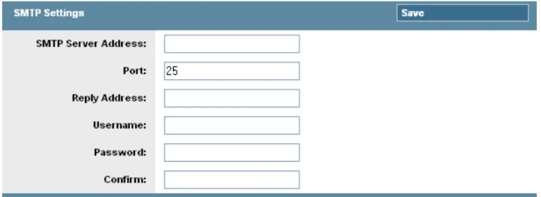 Figure 2-1    Simple Mail Transfer Protocol Settings