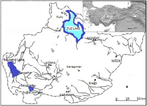 Figure 1. Position of Konya Closed Basin. 