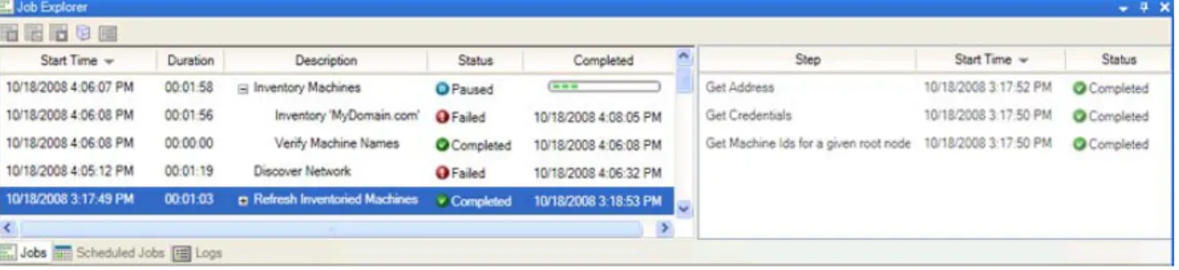 Figure 2-5    Task steps displayed in the Job Explorer