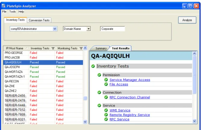 Figure 4-2    PlateSpin Analyzer - Analysis