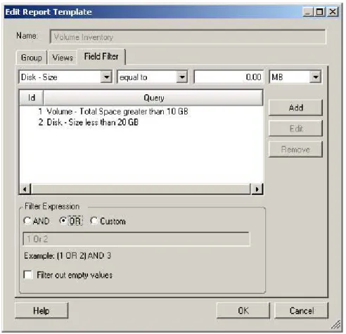 Figure 5-3    Field Filter Tab