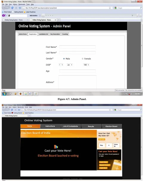 Figure 4.7. Admin Panel.  
