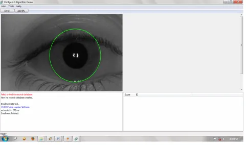 Figure 4.9. VeriEye Enrollment.  