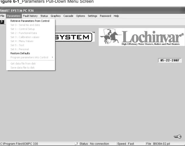 Figure 6-1_Parameters Pull-Down Menu Screen
