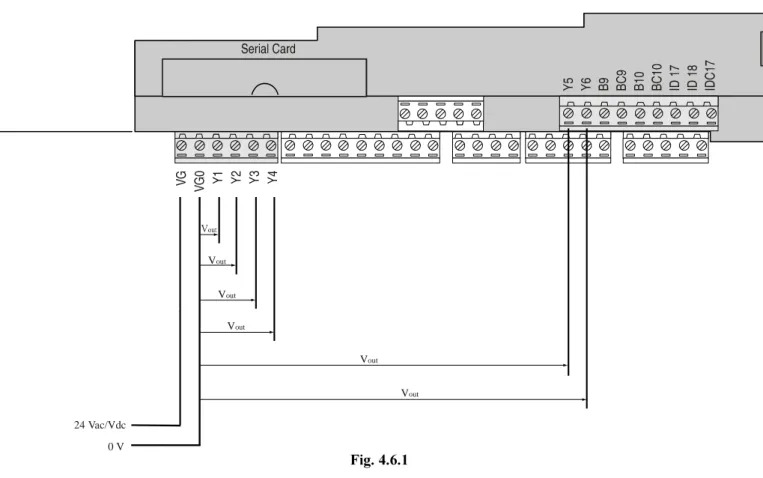 Tab. 4.6.1 summarises the distribution of the analogue outputs according to the available versions
