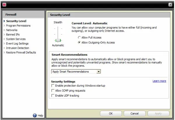 Figure 10. NonPaged pool bytes allocated with McAfee fire- wall activated and allowing incoming echo request