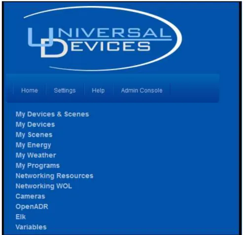 Figure 6: ISY’s Home Tab 