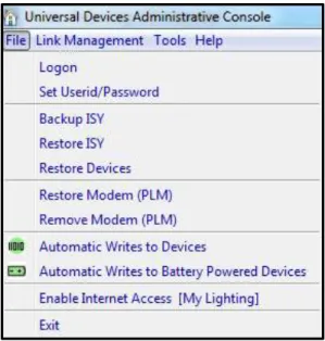 Figure 15: File/Automatic Writes Options 