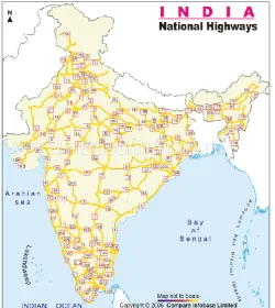 Figure 6: Network of National Highway (India) 
