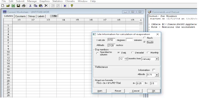 Figure 4-2: Location Inputting in Instat 