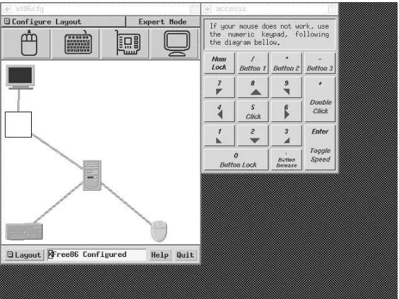Figure 6-9: xf86cfg main menu