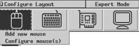 Figure 6-11: xf86cfg keyboard menu