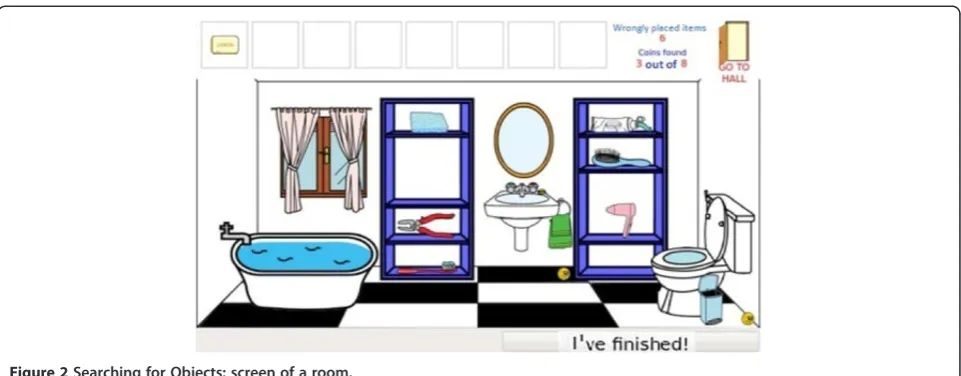 Figure 2 Searching for Objects: screen of a room.