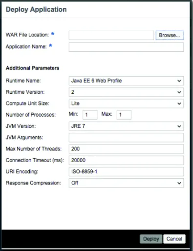 Figure 12.4  Deploying your ESPM Web Service as a Java Application