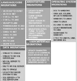 Figure 2.4 Assets that can be migrated (Wu, 2007) 