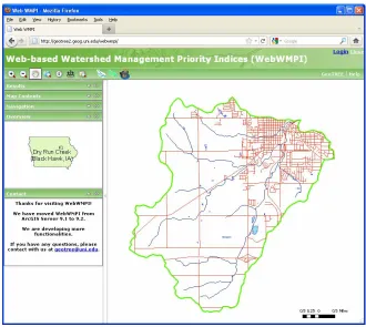 Figure 3. WebWMPI user interfaces. 