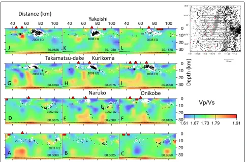 Figure 7 Schematic presentation of the relation between fluid distribution and the complex faulting of the 2008 Iwate-Miyagi NairikuEarthquake