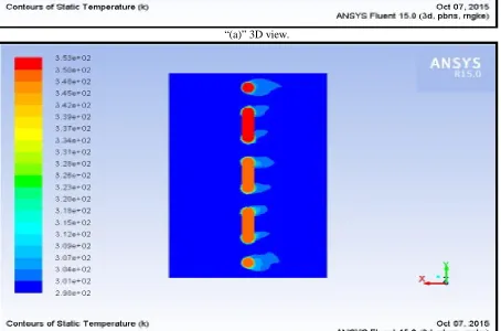 Figure 3. Simulation of temperature distribution in the test section.  