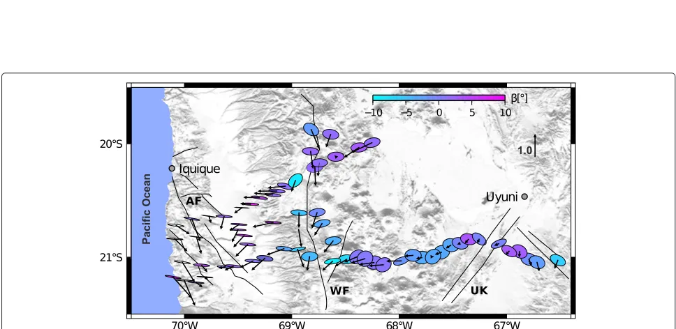 Figure 2 Apparent resistivity and phase curves of an exemplary sitesites. Below: Induction arrows at site bla