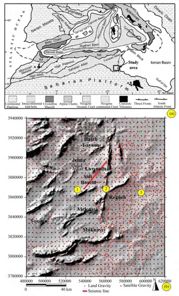 Figure 1. (a): Tectonic pattern of the western Mediterranean domain (Bouaziz et al., 2002) and location of the study area