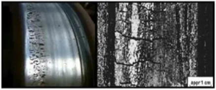 Fig.2.  Crack initiation in a train wheel  