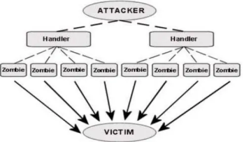 Fig. 2: Architecture of direct DDoS attack 