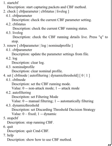 Fig. 11. Command line design of Cmd-CBF.