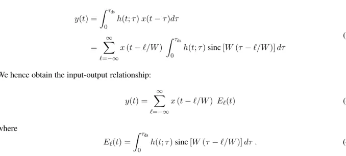 Figure 4.2: Tapped delay line model for frequency selective fading channel.