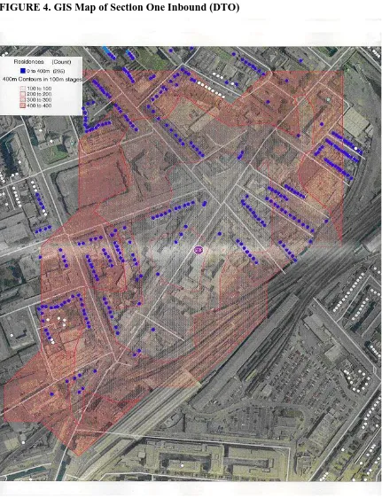 FIGURE 4. GIS Map of Section One Inbound (DTO) 