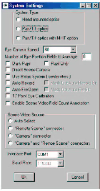 Figure 4-3. System Settings Dialog Window.