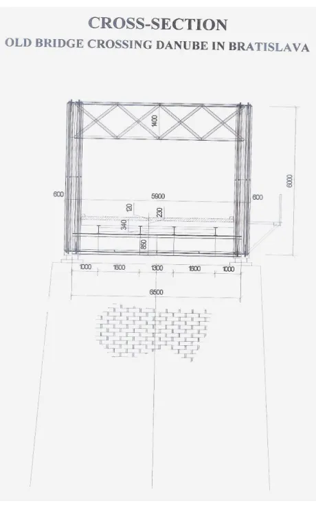 Figure 3. Cross-section of the bridge. 