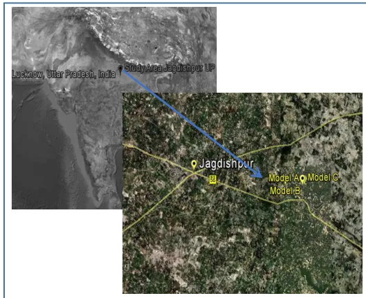 Figure 1. Study area of biogas plant map from Google Earth 