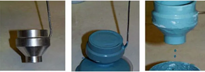 Figure 8. Measurement of viscosity with a flow cup [45]. 