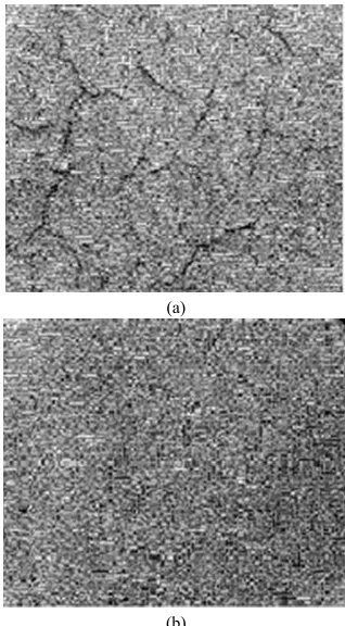 Figure 4. Surfaces of coated cores (a) cracking of coating induced by bentonite and (b) cracking eliminated by using carboxymethyl cellulose [6] 