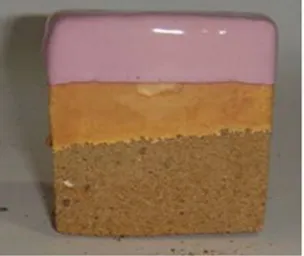 Figure 7. Colour changing Zircon Foundry Coatings changes colour from Yellow to Pink, Pink to Yellow on drying or ignition