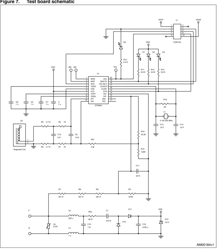 Figure 7. Test board schematic
