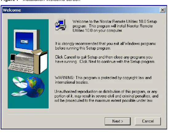 Figure 7   Installation Welcome screen