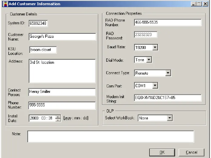 Figure 18   Add Customer Information screen
