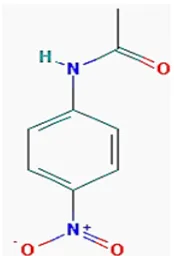 Fig. 1. Chemical structure of 4-Nitroacetanilide
