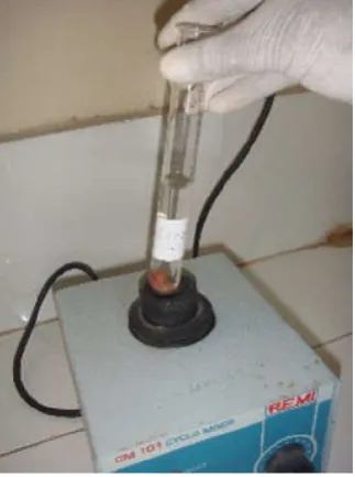 Figure 8. Submersion in distilled water and blotting dry of sampleSubmersion in distilled water and blotting dry of sample  