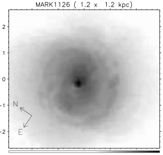 Figure 3.6: Structure Maps of Seyfert 1s: shown above is Mrk 1126 a granddesign nuclear spiral with a nuclear ring (Category: GD + NR).