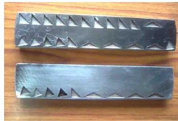 Figure 3  Work piece after experimentation 