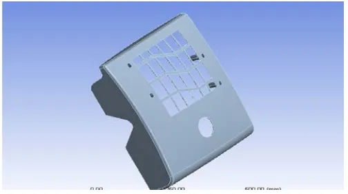 Fig 4.1 CATIA Model of engine cover