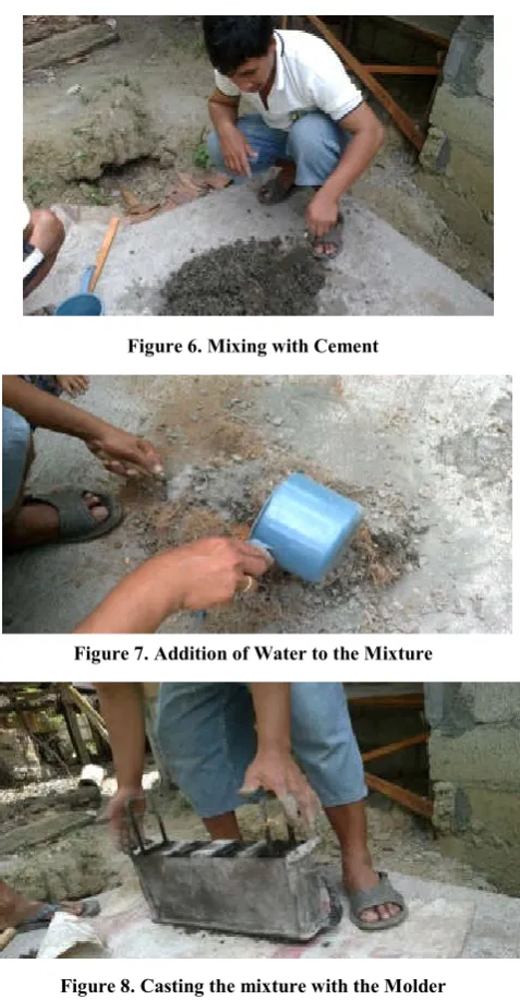 Figure 8. Casting the mixture with the Molder Fig10  