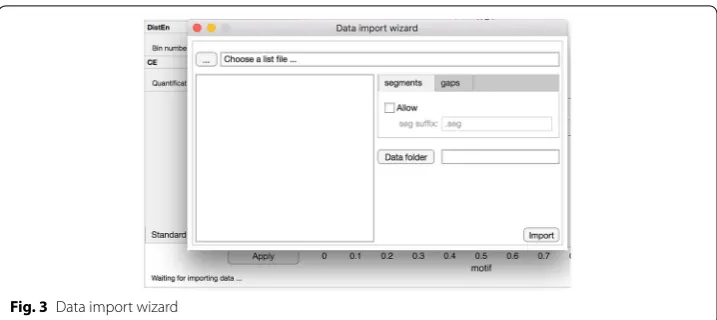 Fig. 3 Data import wizard