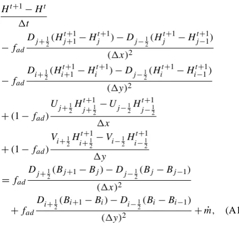 Fig. 4 and separation of the diffusive and advective parts ac-cording to