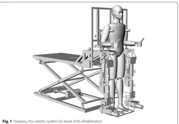 Fig. 1 Nukawa, the robotic system for lower limb rehabilitation