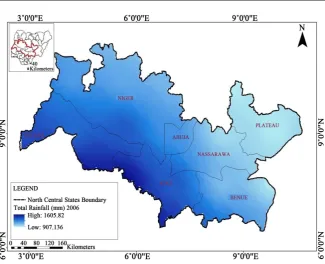 Figure 4. Rainfall variation in 2006. 