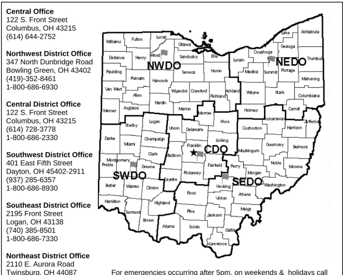 Figure 1 - Ohio EPA District Offices
