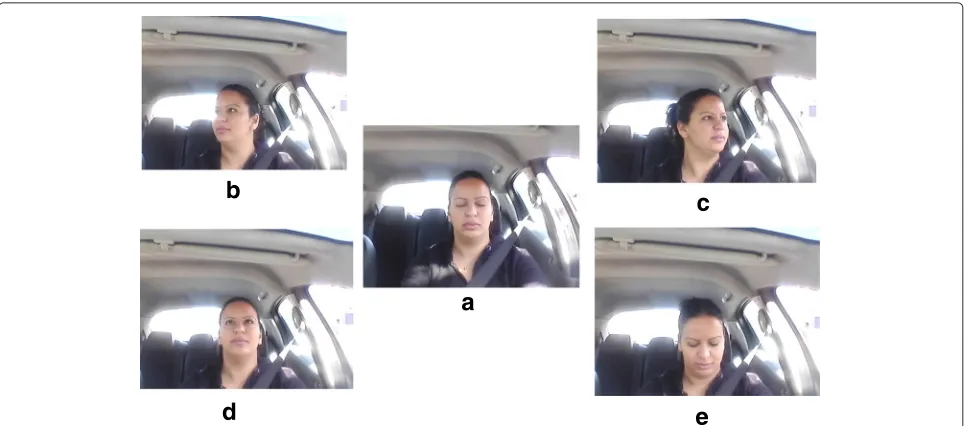 Table 6 Results of our head pose estimation on the driver videosequence using 3 classes for pitch and yaw